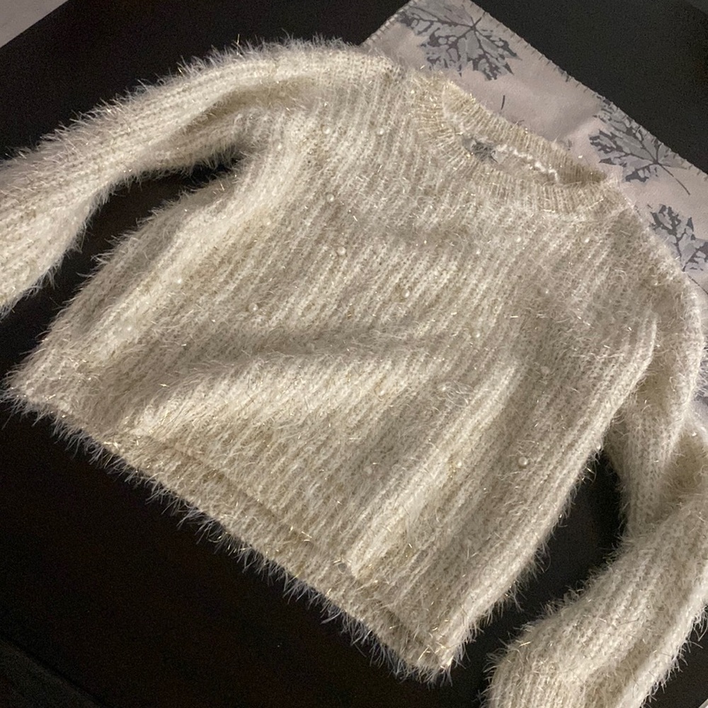 Pearl white sweater PAPAYA